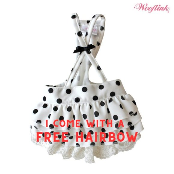 Polka Polka Dog Skirt SIZE 3 Wooflink - Picture 1 of 7